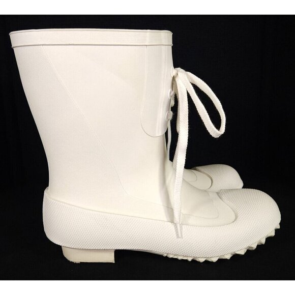 Jun Takahashi x Undercover Rain Boots Size L 9-9.5 42 Mens Ivory GRAIL! - Picture 5 of 13